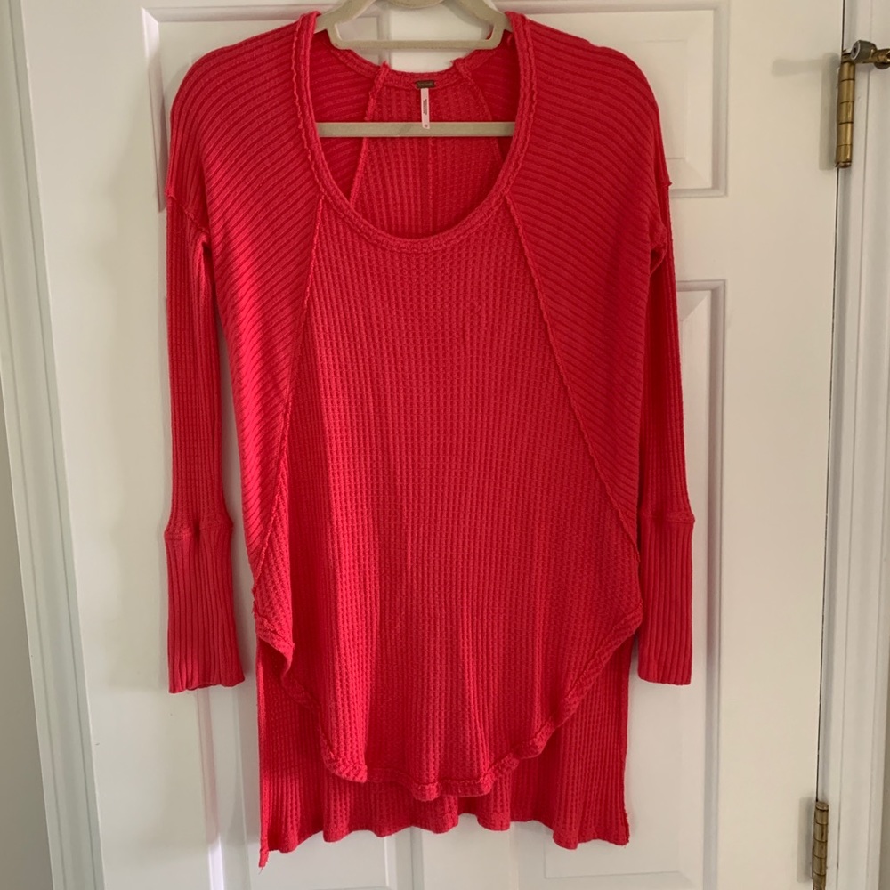 Free People dark coral tunic, size XS